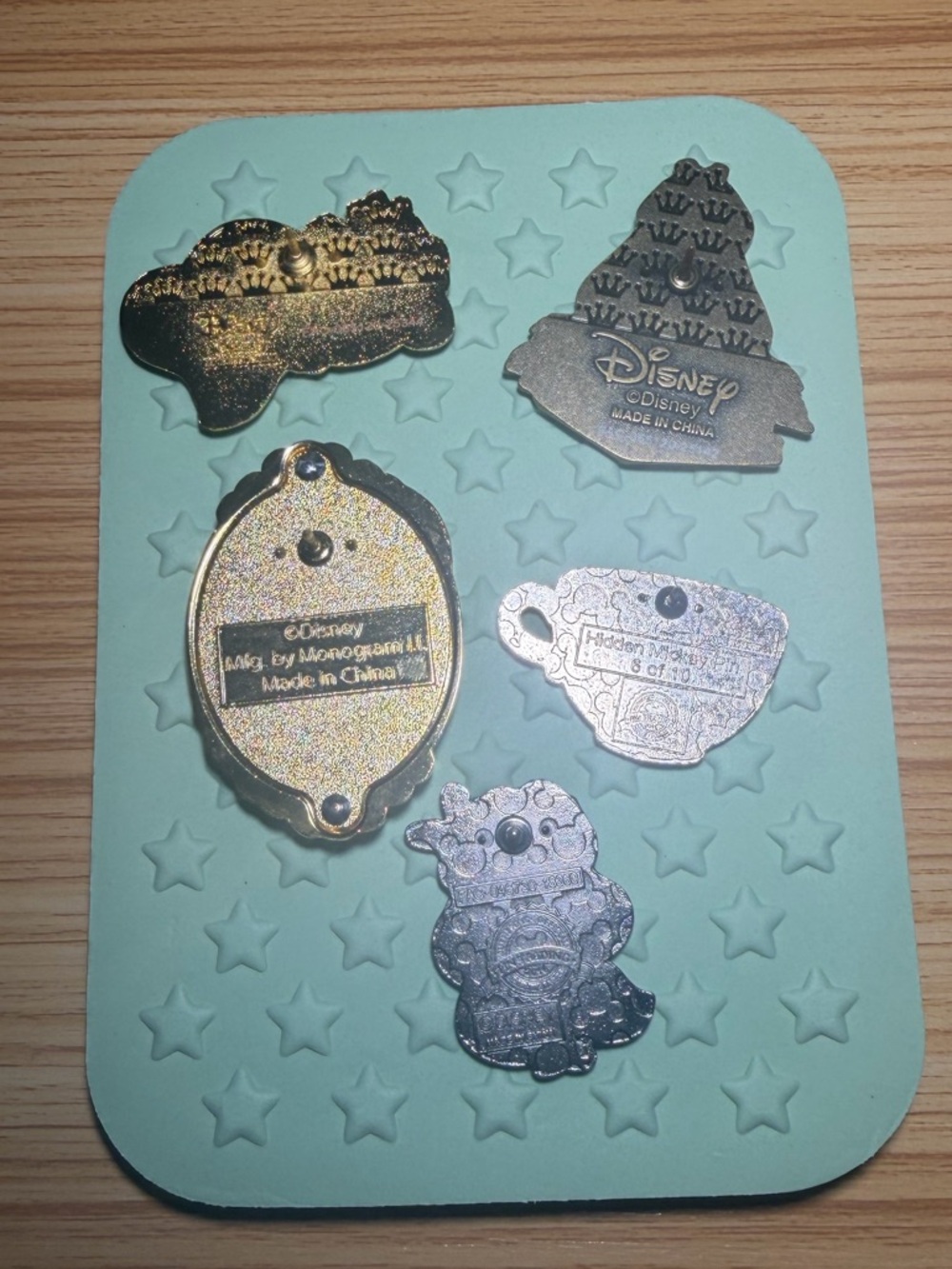 Disney Alice in Wonderland Enamel Pin Set - Mint, Pink, Blue, Gold, Silver - Picture 2 of 2